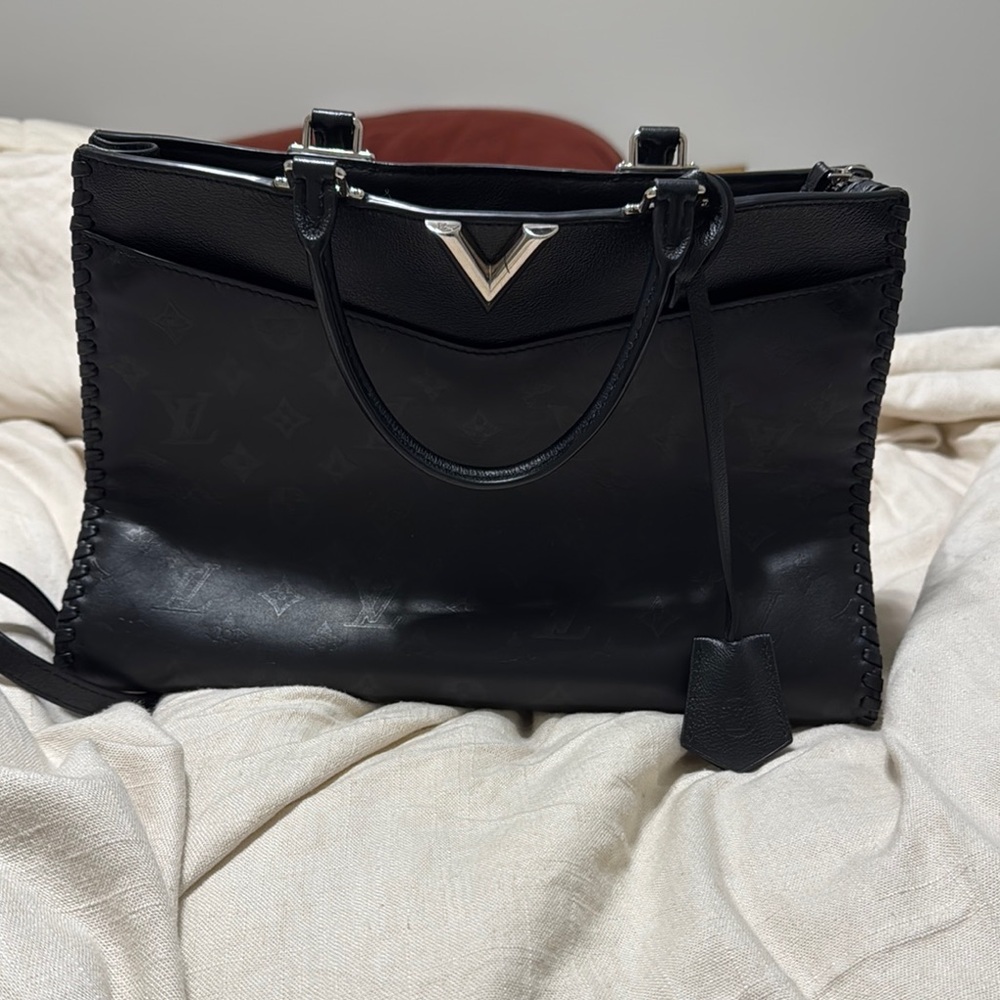 Louis Vuitton Black Leather Tote